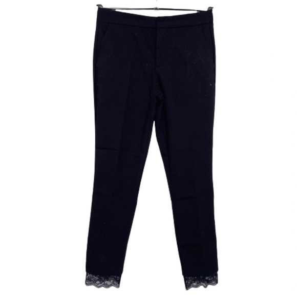 ZARA black XS pants skinny with lace pant leg openings - Picture 5 of 7